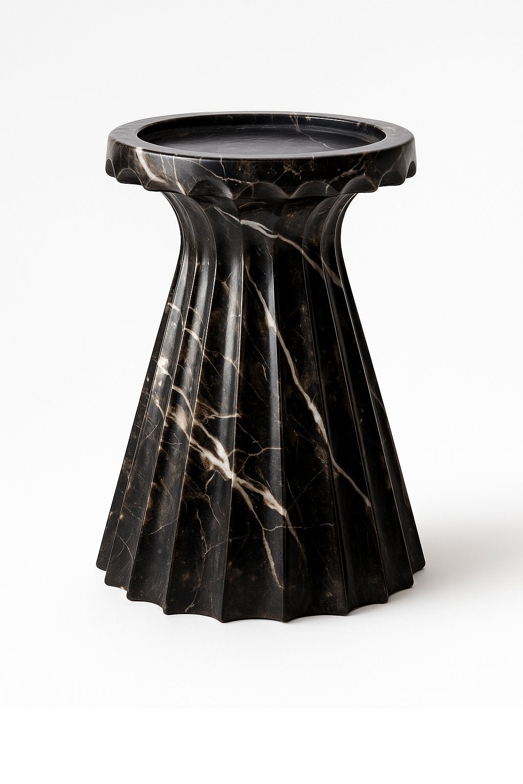 Italian Black Marquina Fluted Pine
