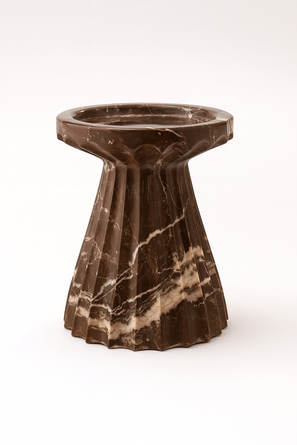 Italian Rosso Brown Fluted Pine