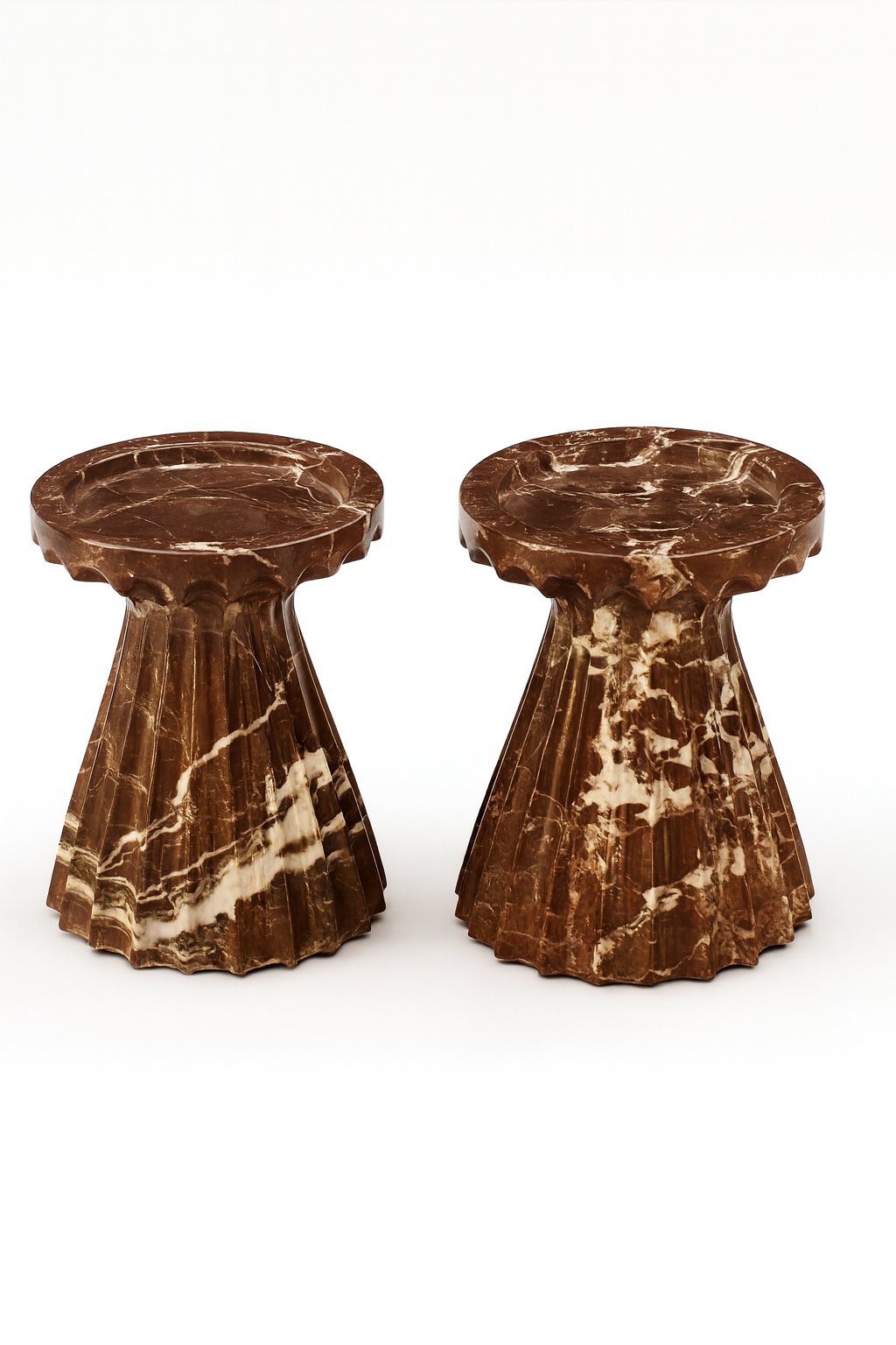 Italian Rosso Brown Fluted Pine
